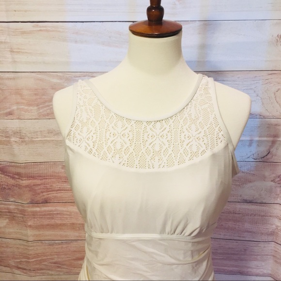 Athena Shirred Swim Dress - Picture 2 of 7